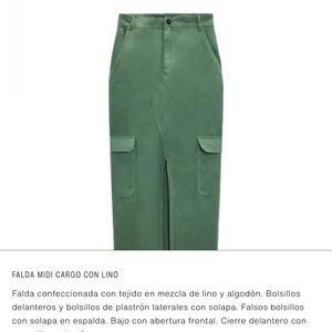 Zara Olive Cargo Skirt